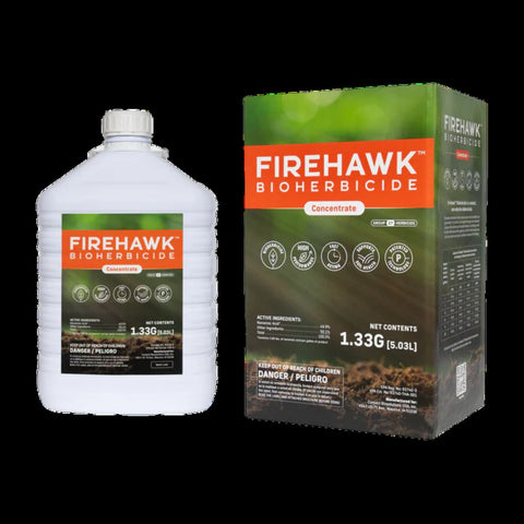 Jug of FireHawk Bioherbicide 1.33 Gallon Concentrate