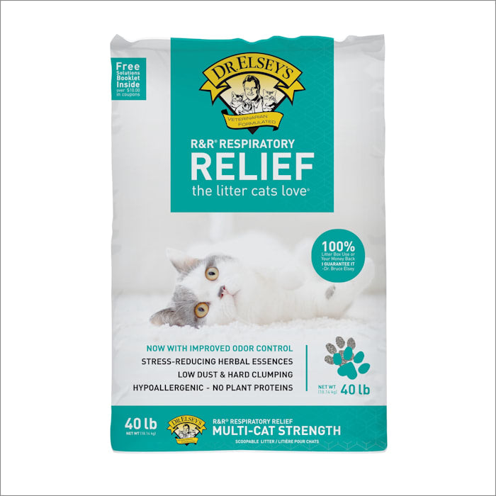 Dr. Elsey's Respiratory Relief Clumping Clay Cat Litter, 40 lbs