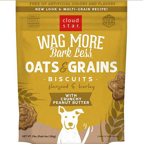 Wag More Bark Less Crunchy Peanut Butter Oven Baked Dog Treats