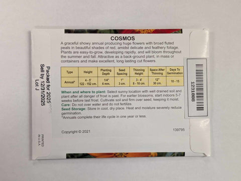 Cosmos Flower Seed Packet