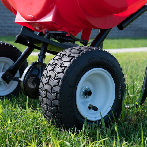 80lb Commercial Broadcast Spreader with Pneumatic Tires