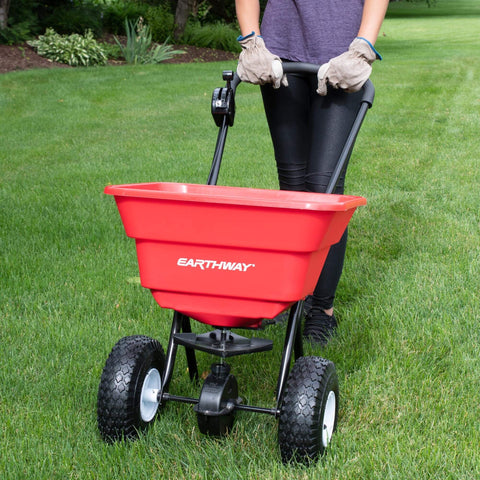 80lb Commercial Broadcast Spreader with Pneumatic Tires