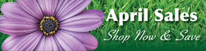 April circular with sales, specials, and events
