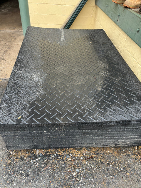 Stack of stall mats