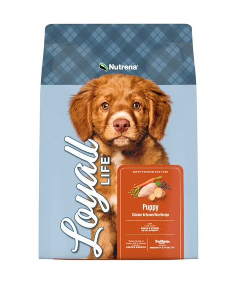 Bag of Loyall Life Chicken and Brown Rice Puppy Food