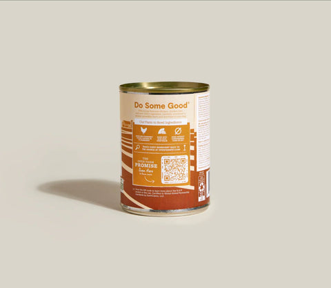 Back of the Can of Open Farm Harvest Chicken Canned Dog Food