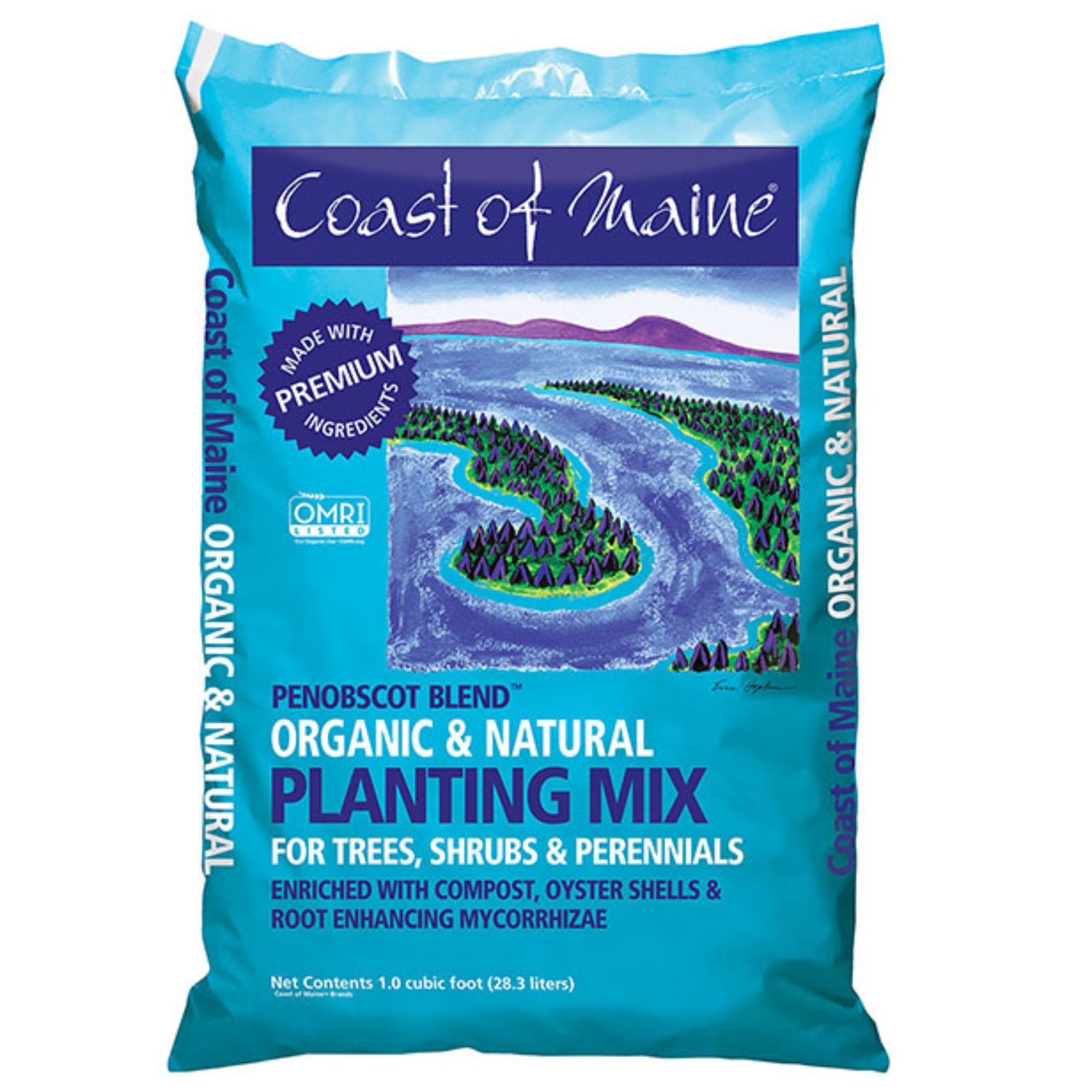 organic and natural potting mix Coast of Maine Penobscot Blend Organic Compost & Peat Planting Mix