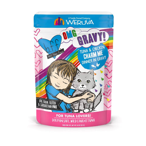 B.F.F. OMG Gravy Tuna & Chicken Charm Me Wet Cat Food Pouch