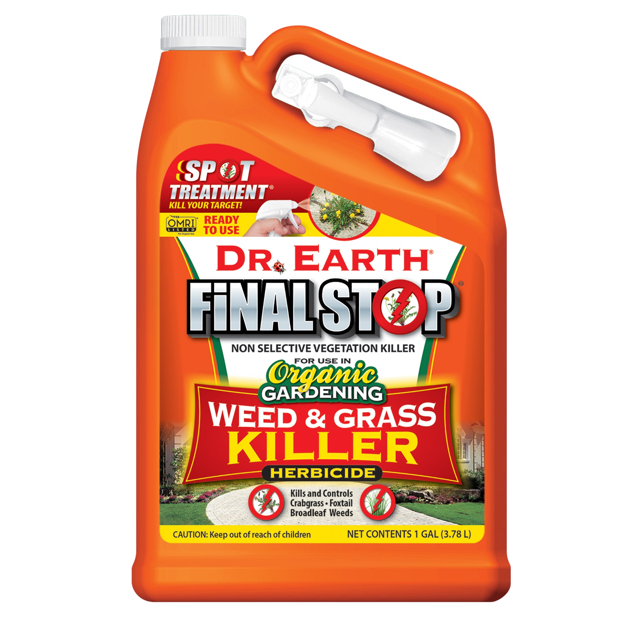 natural herbicides for lawns Dr. Earth 8012 Final Stop Weed & Grass Herbicide Killer, 1 Gallon