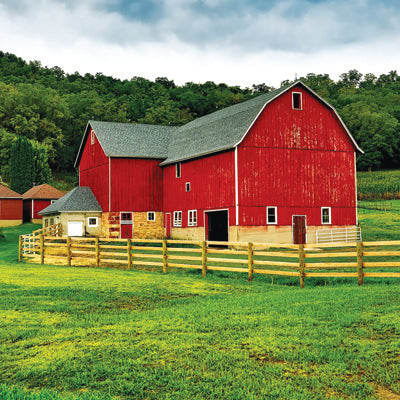 Red barn fencing