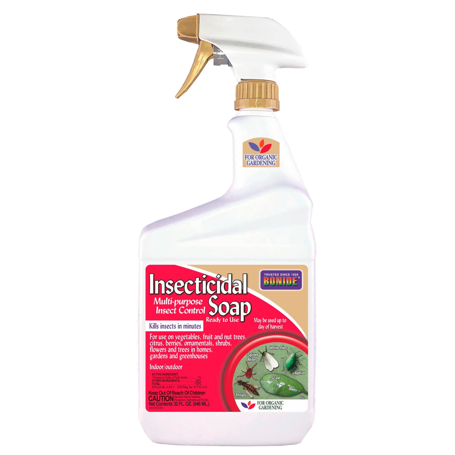 can you spray insecticidal soap on soil Bonide Insecticidal Soap (1 Qt)