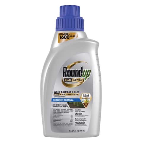 dual herbicide on pumpkins Roundup Dual Action Weed & Grass Killer Plus 4 Month Preventer
