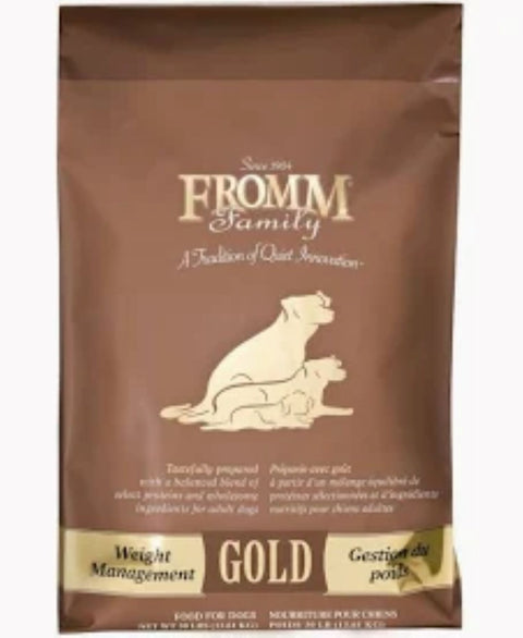Bag of Fromm Gold Weight Management Dry Dog Food