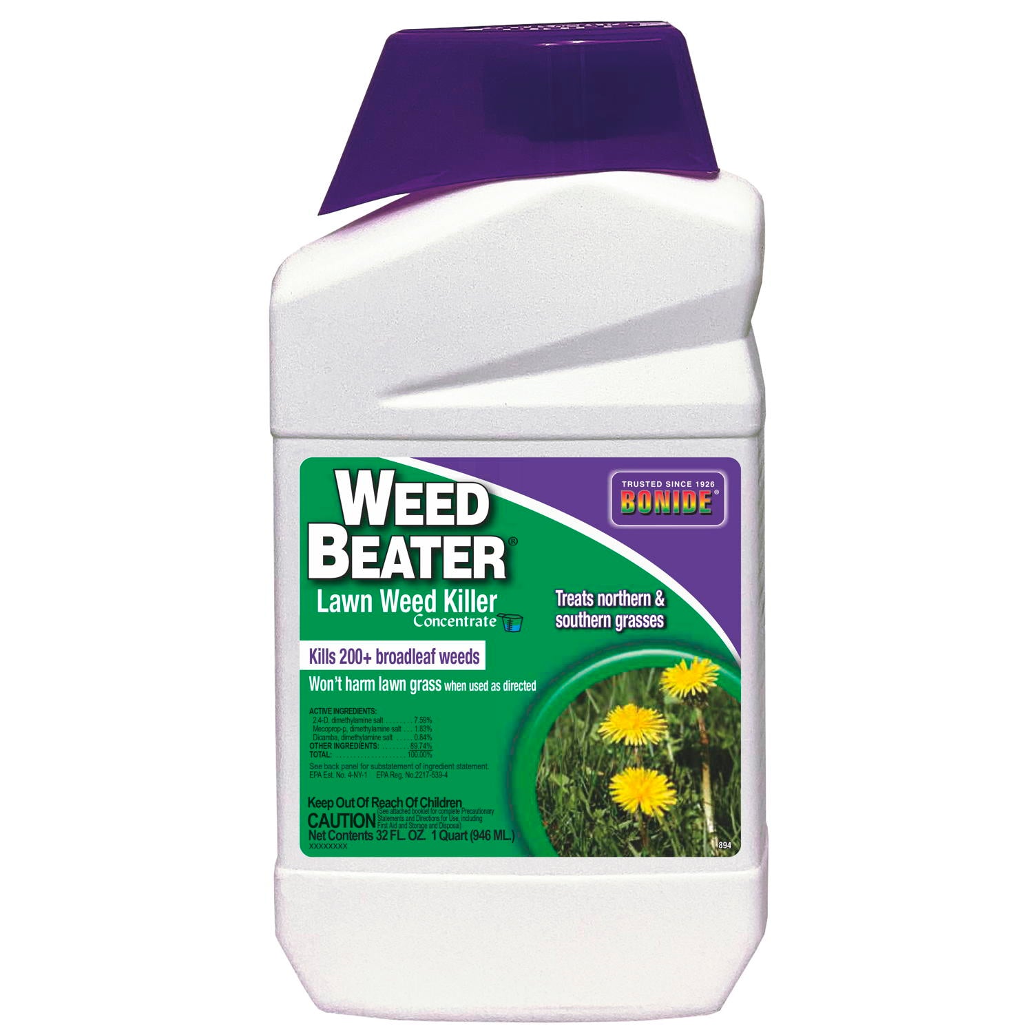 grass beater herbicide Bonide 8940 Weed Beater Lawn Weed Killer Concentrate, 40 oz