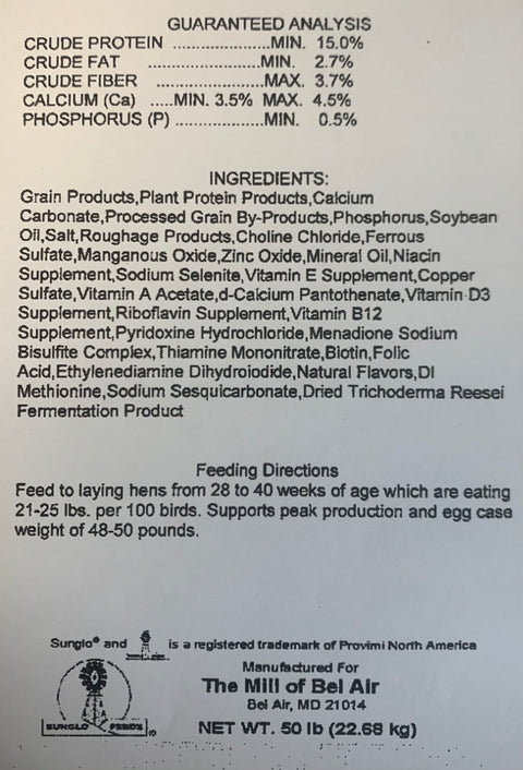 The Mill Layer Pellets Ingredients