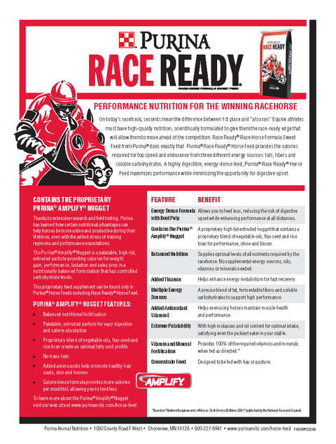 Purina Race Ready Label
