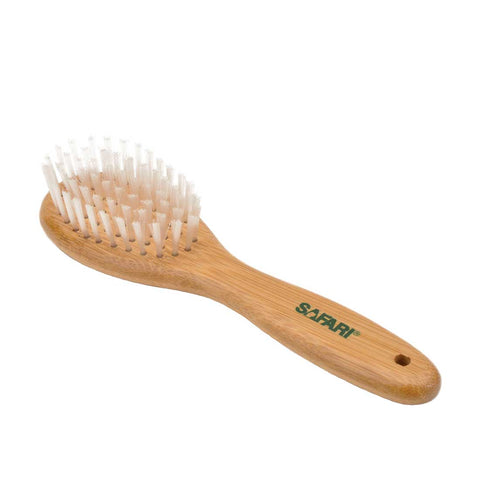 Bristle brush for cats with a bamboo handle