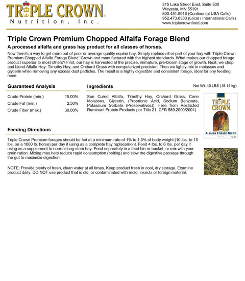 Triple Crown Alfalfa forage information