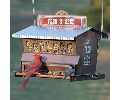 Rustic Farmhouse Absolute Feed and Seed Feeder