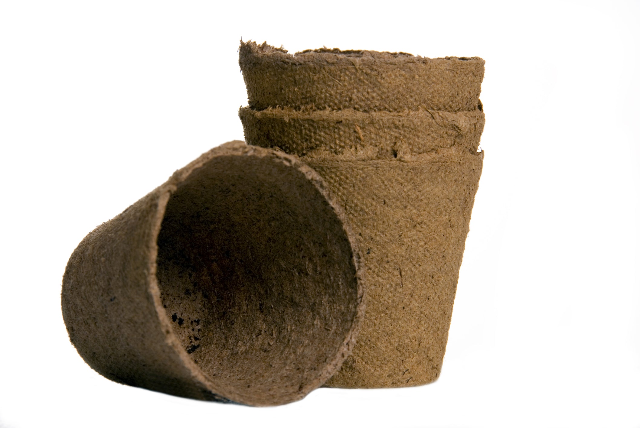 peat pots for plants Planters Pride RZR04002 6 pack 4" Fiber Grow Pots