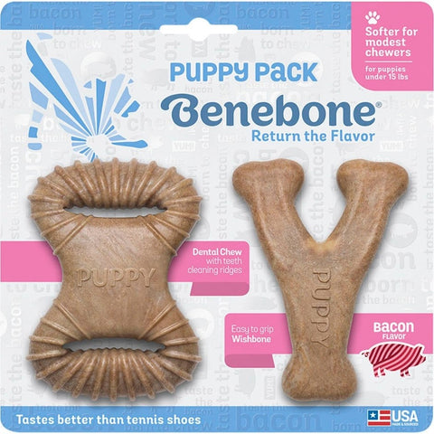 Benebone Puppy 2 Pack Bacon flavor