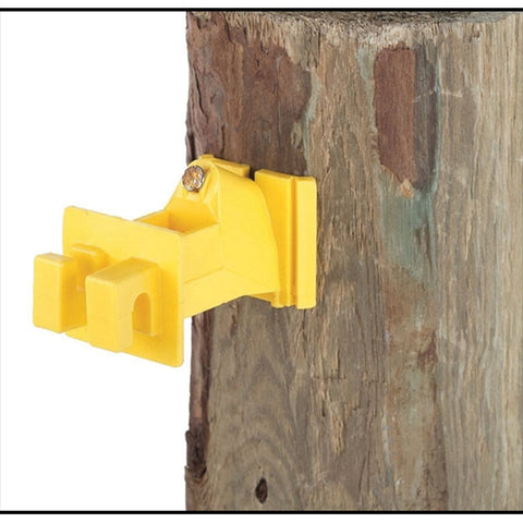 Snug wood post insulator