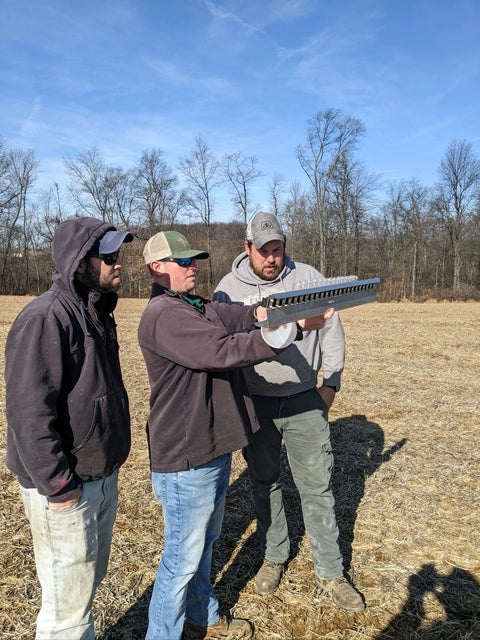 The Mill agronomist conduct pan testing of fertilizer at a PA farm