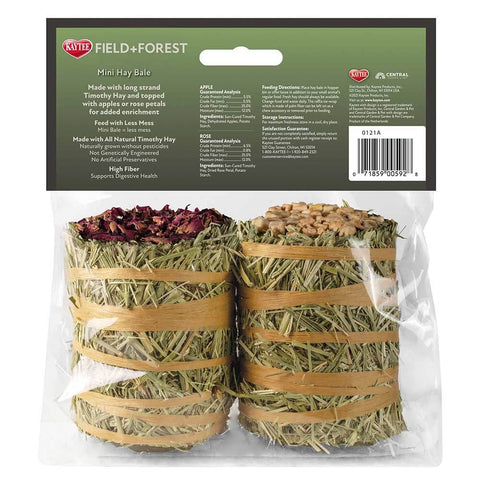 Kaytee Field + Forest Mini Hay Bale Apple & Rose Small Pet Treat