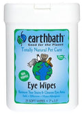 Earthbath Eye Wipes for Dogs and Cats, 25-count pack, gentle pet grooming supplies with soft wipes for cleaning around pets' eyes.