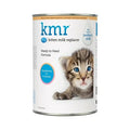 KMR Kitten Milk Replacer liquid for cats, showing the product bottle with feeding instructions on a white background.