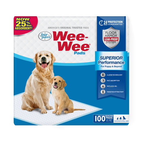 Wee-Wee® Superior Performance Dog Pee Pads – 22 in x 23 in, Leak-Proof Training Pads