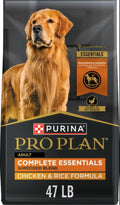 Bag of Purina Pro Plan Chicken and Rice Shredded Essentials 47lb.
