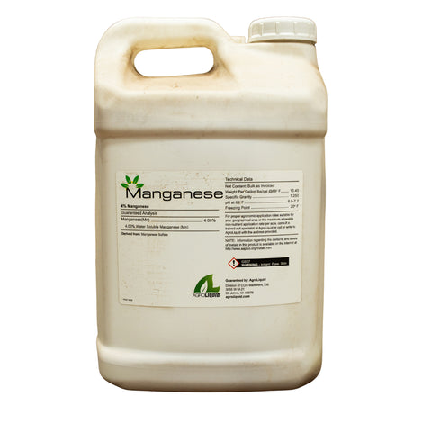 Multiplex Manganese Micronutrient Fertilizer by The Mill, 2.5g liquid solution for lawn and turf health, back view of packaging.