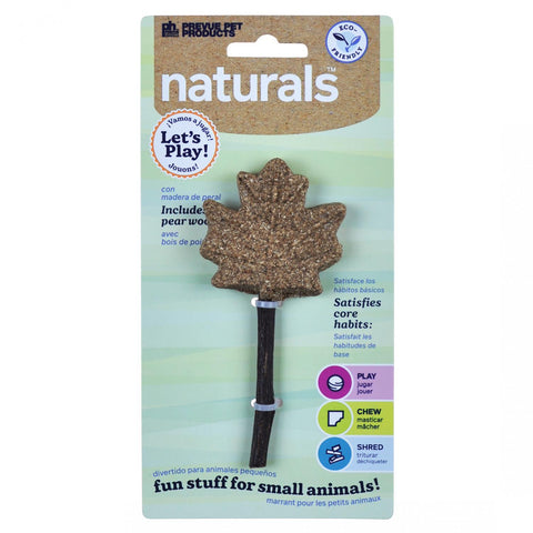 Prevue Pet Products Playfuls Maple Leaf chew toy for small pets, made of durable material with realistic leaf design.