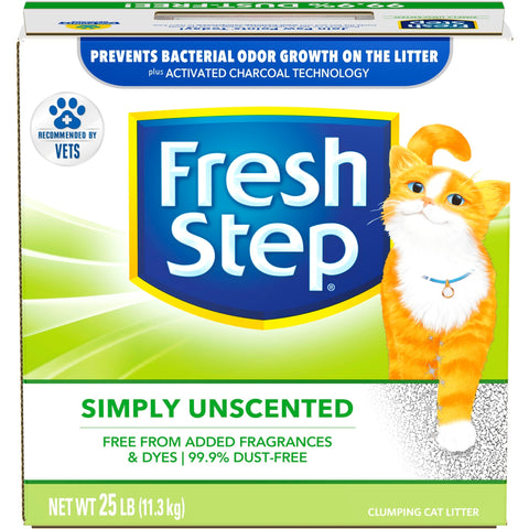 Fresh Step® Simply Unscented Clumping Cat Litter – 25 lb