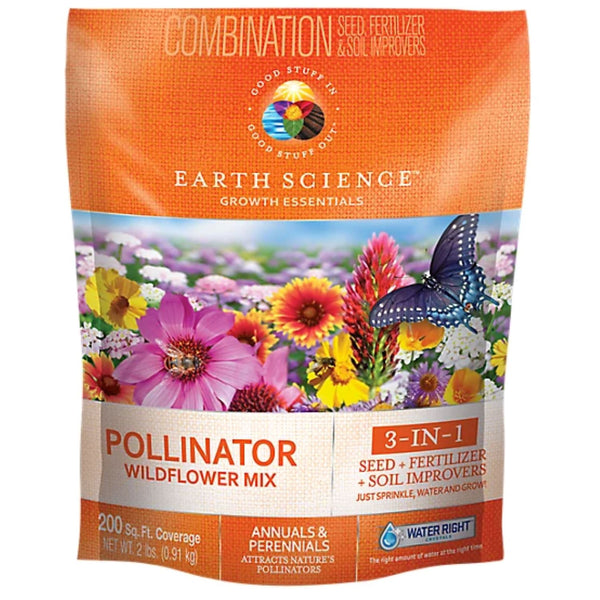 sprinkling flower seeds Earth Science 2 lb Pollinator Wildflower Mix
