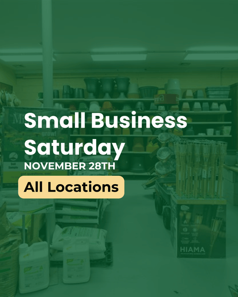 Promo flyer for the small business saturday sale at all mill locations