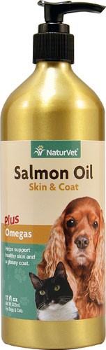 NaturVet® Unscented Salmon Oil Pet Supplement for Dogs and Cats – 17 oz