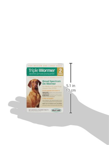 Durvet® Triple Wormer Chewable Tablets for Medium and Large Dogs