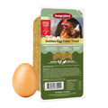 Hungrybird Golden Egg Suet Chicken Treat for poultry, showing the golden egg-shaped suet treat in a natural setting.