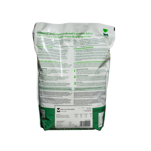 Three-way tall fescue turf seed by The Mill, showing lush grass seed in packaging for durable, drought-tolerant lawn growth.