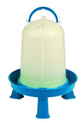 Double-Tuf® Poultry Waterer with Legs, 1-gallon livestock waterer by Miller Manufacture Company, featuring a durable design and easy access.