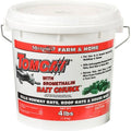 Tomcat farm and home bait chunx container with red label on a white background