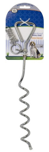 Four Paws® Walk-About Spiral Tie-Out Stake – 19 in