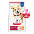 Hill's Science Diet Adult Small Bites Chicken and Barley Recipe dry dog food bag showing small kibble pieces and branding