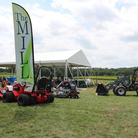 Turf Expo, mowers and flags