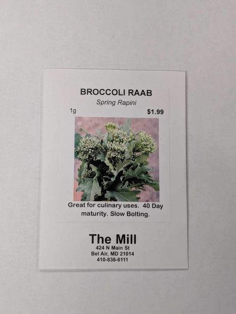 Packet of Broccoli Raab Spring Rapini Seeds