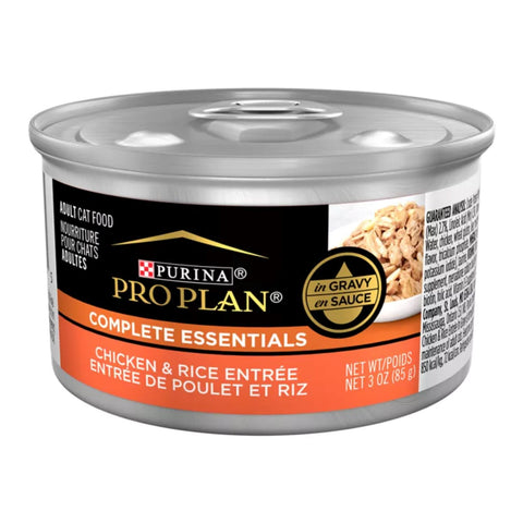 Can of Purina Pro Plan Chicken and Rice Cat Food