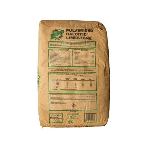 Oldcastle Soil Doctor Pulverized Garden Lime bag for lawn and turf care, showing a 50 lb bag of calcitic lime.