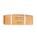 Box of 6-inch landscape staples from Chesapeake Valley Seed for lawn and turf installation, 1000 staples per box.
